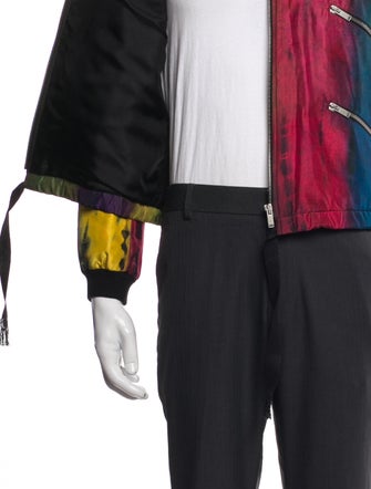 Saint Laurent 2017 Colorblock Pattern Bomber Jacket