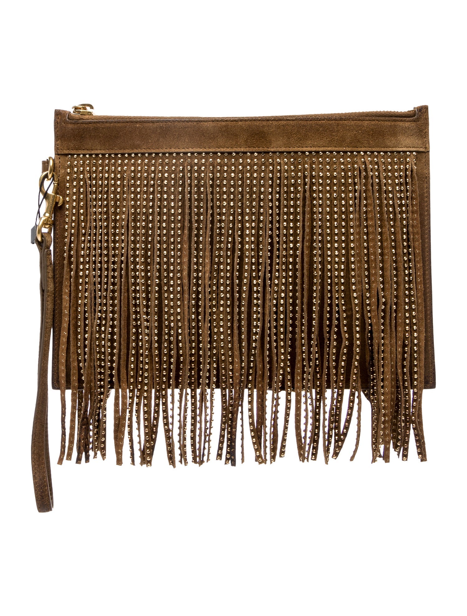 Saint Laurent Suede Clutch w/ Tags