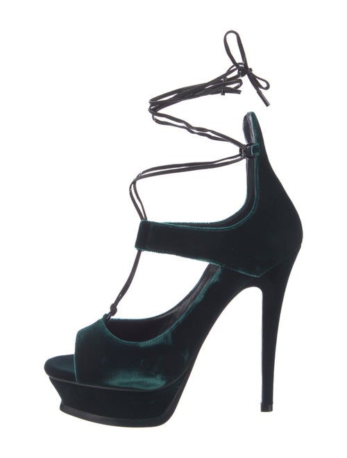 Saint Laurent Velvet T-Strap Pumps