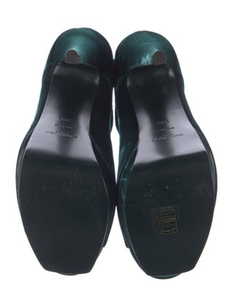 Saint Laurent Velvet T-Strap Pumps