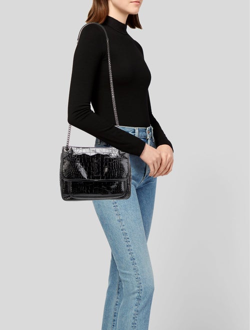 Saint Laurent Embossed Leather Niki