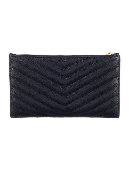 Saint Laurent 2021 Monogramme Grain de Poudre Bill Pouch Wallet