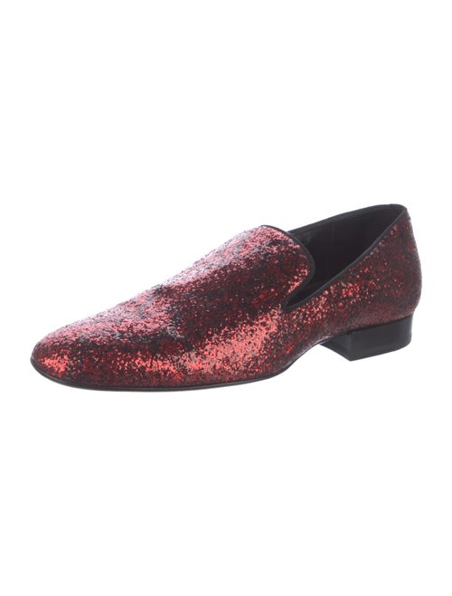 Saint Laurent Glitter Animal Print Loafers