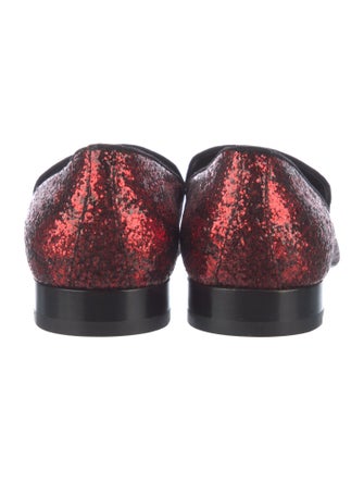 Saint Laurent Glitter Animal Print Loafers