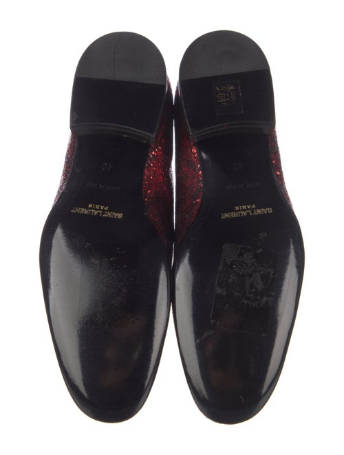 Saint Laurent Glitter Animal Print Loafers