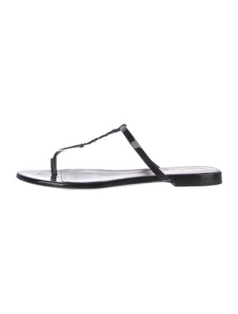 Saint Laurent Patent Leather Flip Flops