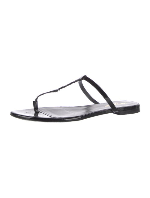 Saint Laurent Patent Leather Flip Flops