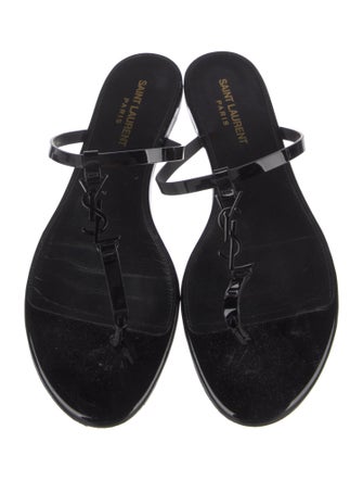 Saint Laurent Patent Leather Flip Flops