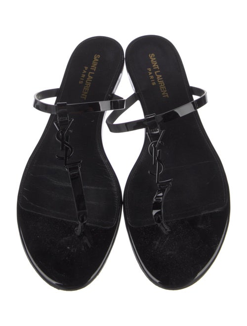 Saint Laurent Patent Leather Flip Flops