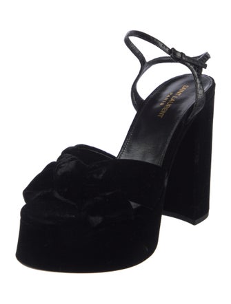 Saint Laurent Velvet Sandals