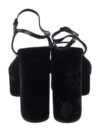 Saint Laurent Velvet Sandals