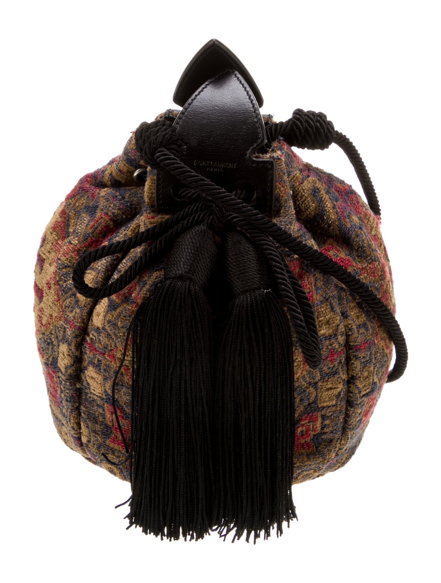 Saint Laurent Jacquard Bucket Bag