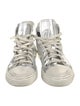 Saint Laurent Leather Distressed Accents Sneakers