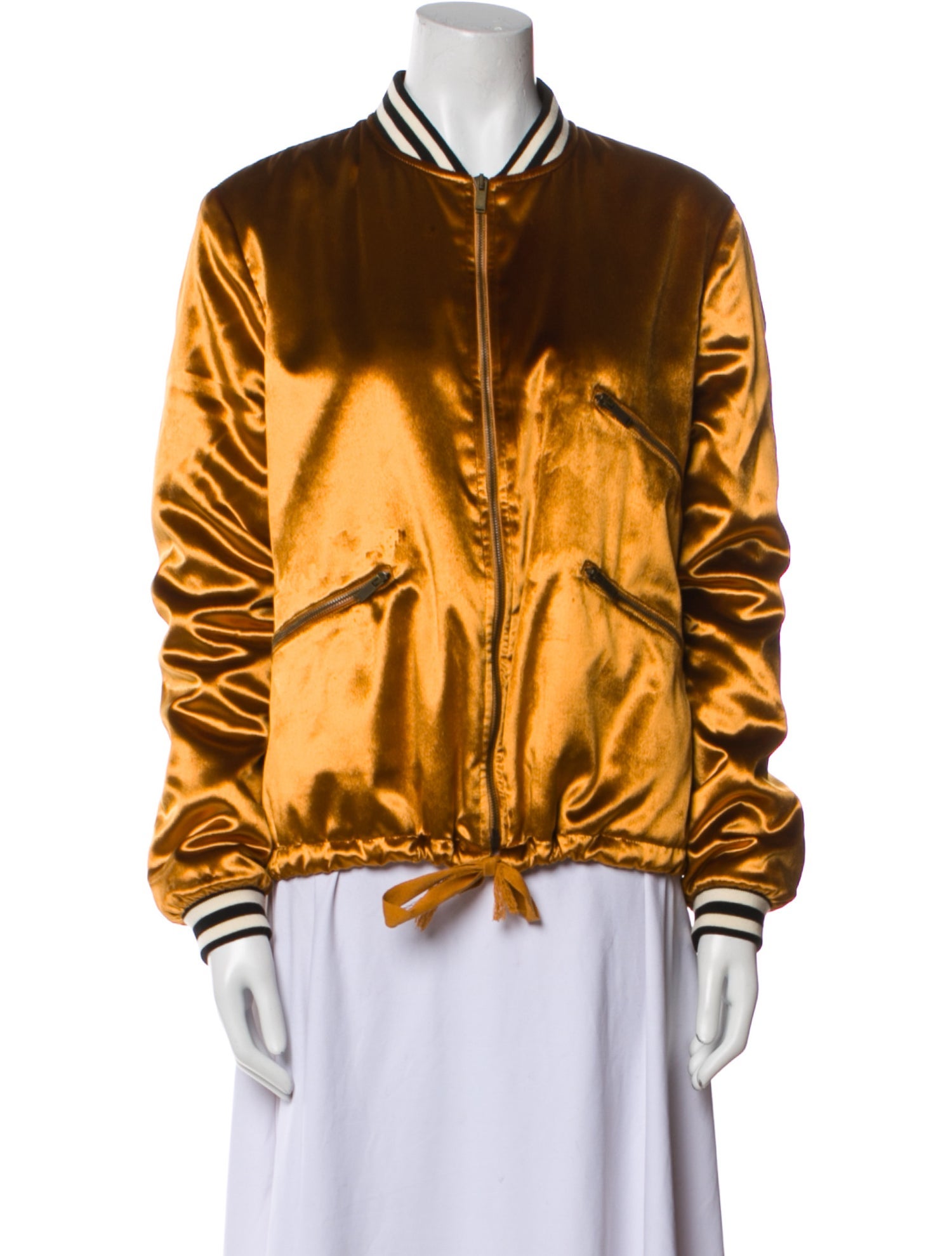 Saint Laurent 2017 Colorblock Pattern Bomber Jacket