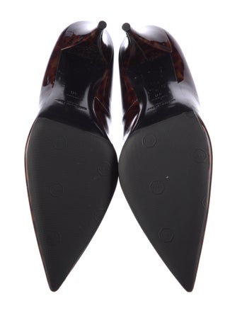 Saint Laurent Patent Leather Animal Print Pumps