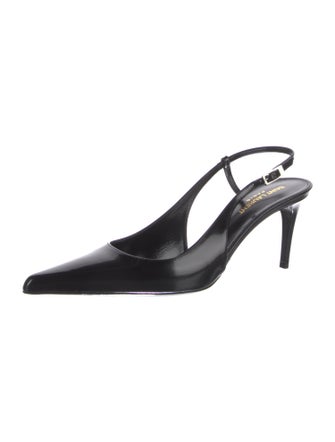 Saint Laurent Patent Leather Slingback Pumps