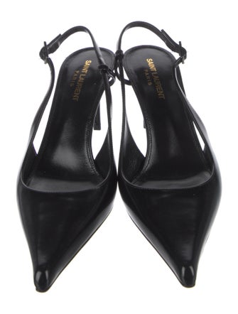 Saint Laurent Patent Leather Slingback Pumps
