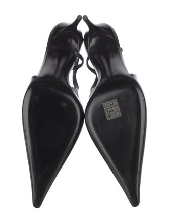 Saint Laurent Patent Leather Slingback Pumps