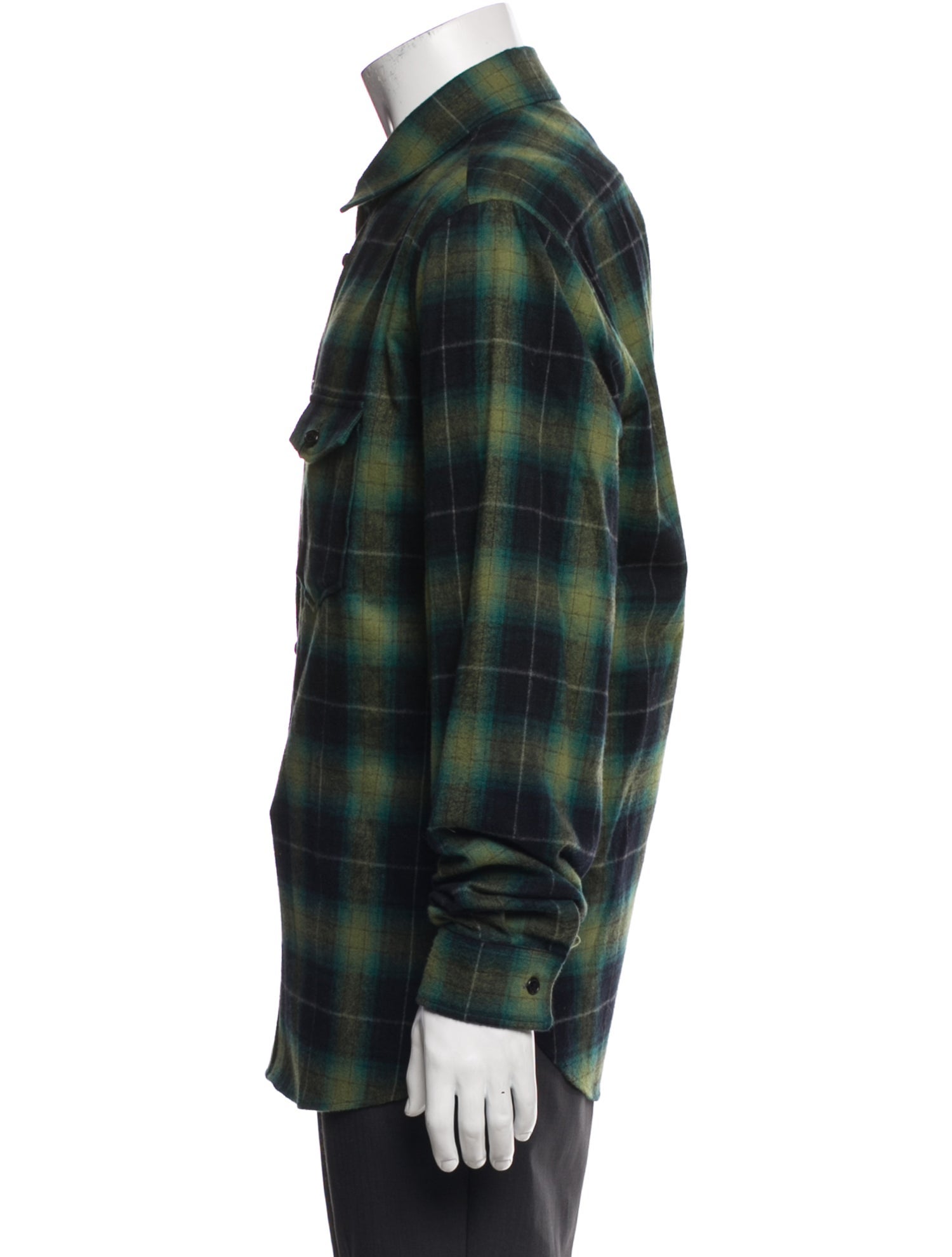 Saint Laurent 2018 Plaid Print Western Shirt