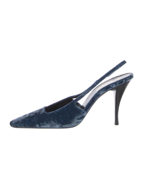 Saint Laurent Velvet Slingback Pumps