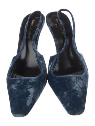 Saint Laurent Velvet Slingback Pumps
