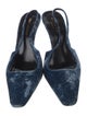 Saint Laurent Velvet Slingback Pumps