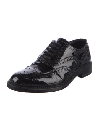 Saint Laurent Patent Leather Lasercut Accents Oxfords