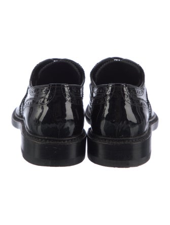 Saint Laurent Patent Leather Lasercut Accents Oxfords