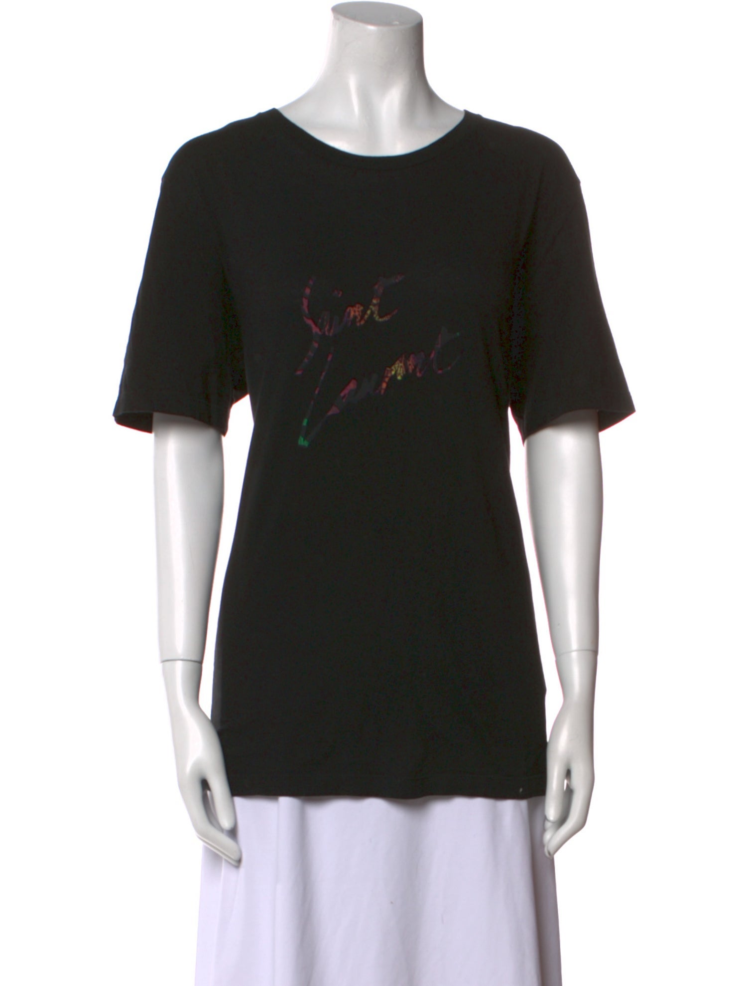 Saint Laurent Graphic Print Crew Neck T-Shirt