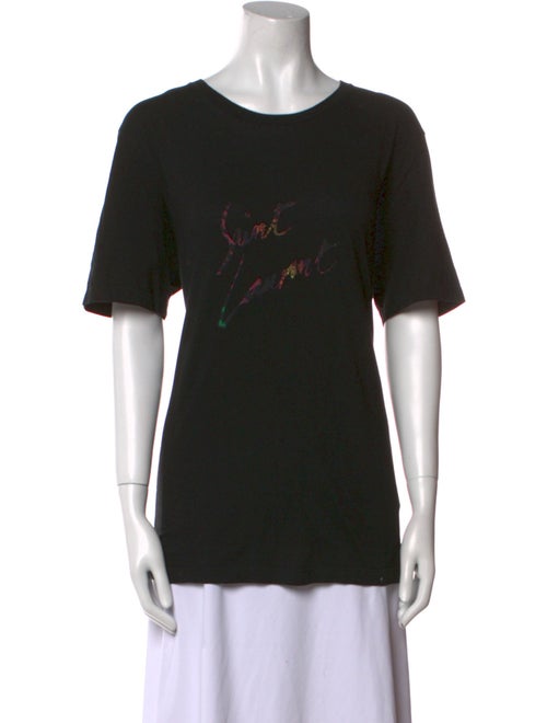 Saint Laurent Graphic Print Crew Neck T-Shirt