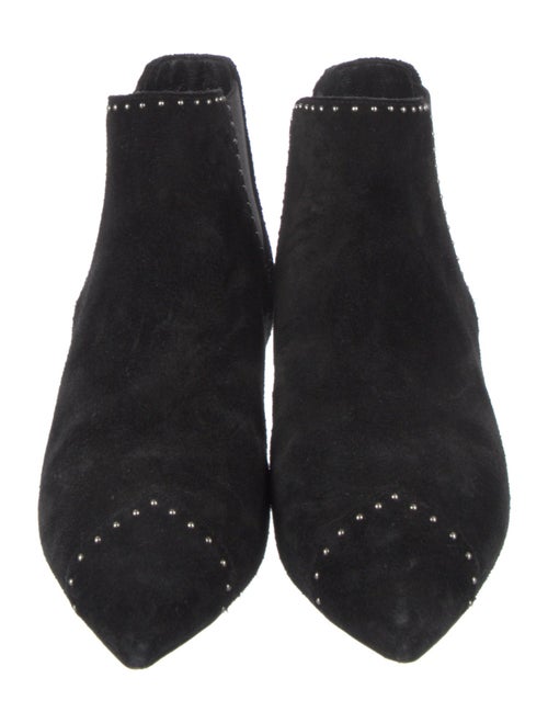 Saint Laurent Suede Studded Accents Boots
