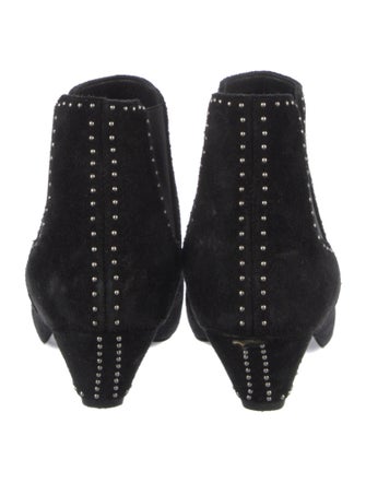 Saint Laurent Suede Studded Accents Boots