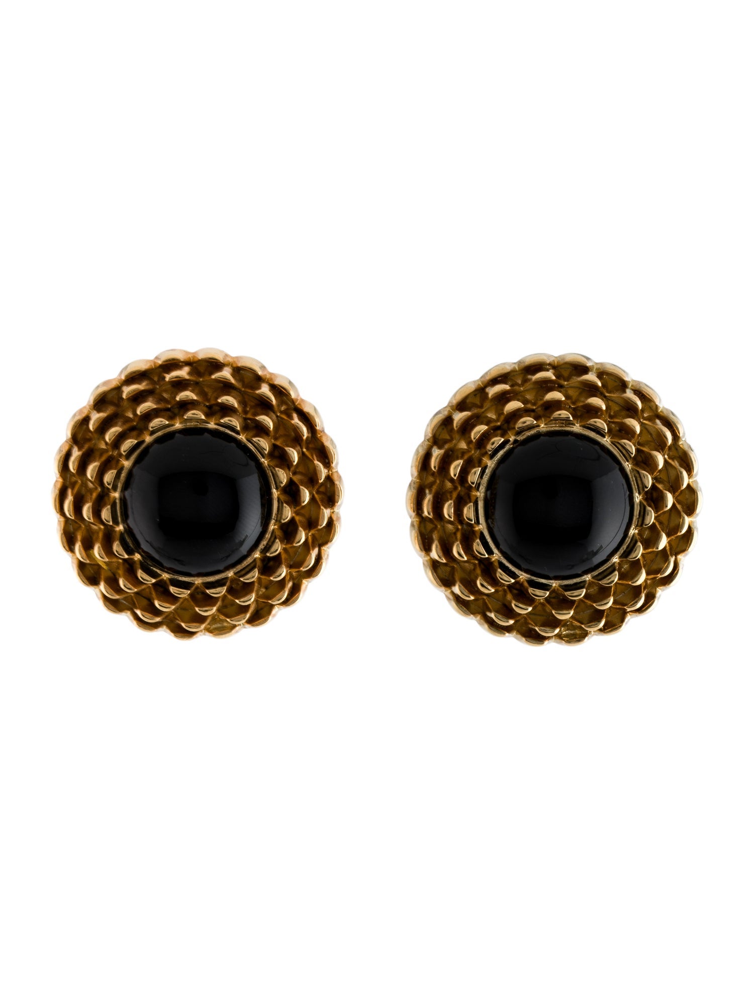 Saint Laurent Resin Cabochon Clip-On Earrings
