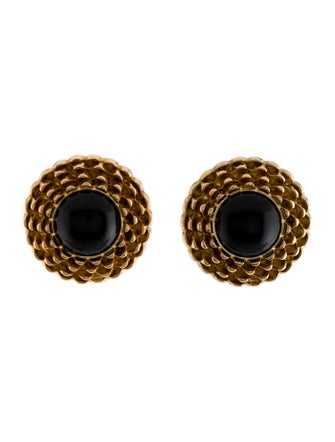 Saint Laurent Resin Cabochon Clip-On Earrings