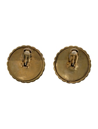 Saint Laurent Resin Cabochon Clip-On Earrings