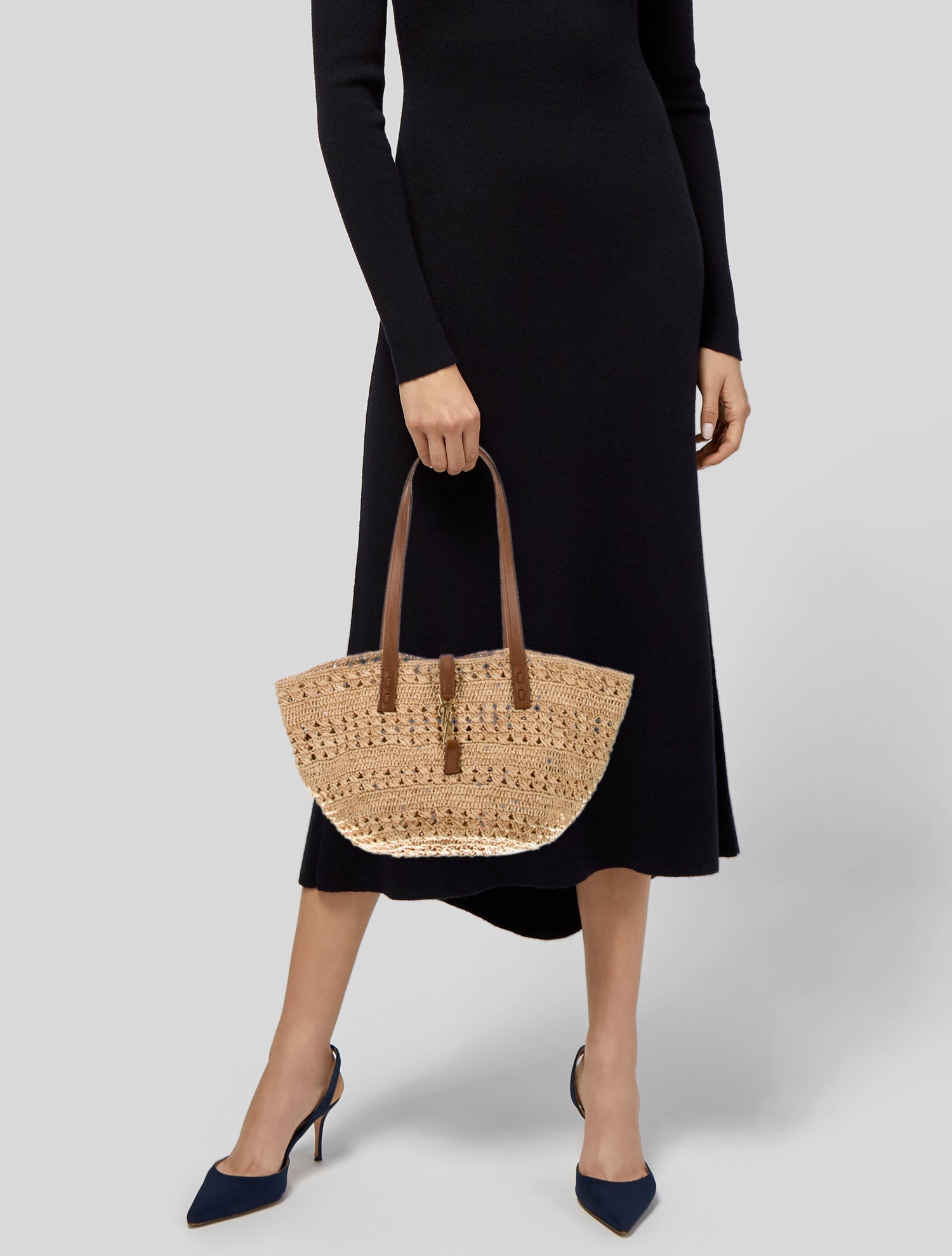 Saint Laurent Raffia Panier 2023