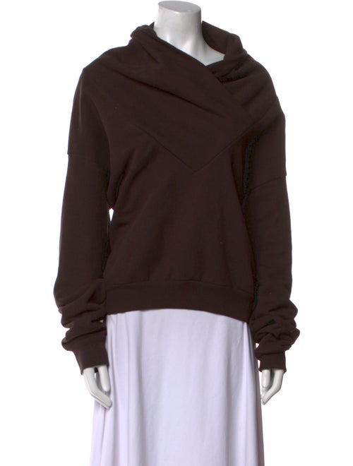 Saint Laurent Cowl Neck Long Sleeve Sweatshirt