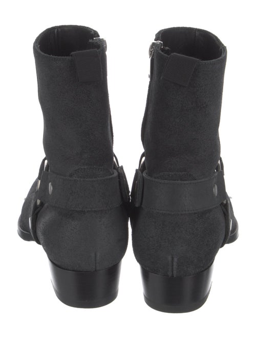 Saint Laurent Suede Moto Boots