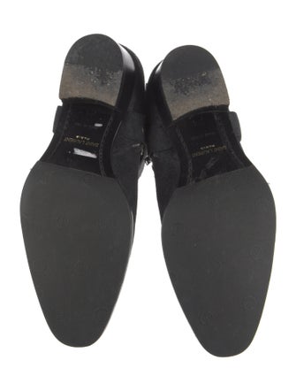 Saint Laurent Suede Moto Boots