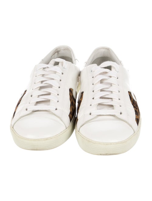 Saint Laurent Leather Animal Print Sneakers