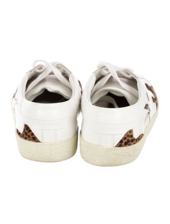 Saint Laurent Leather Animal Print Sneakers