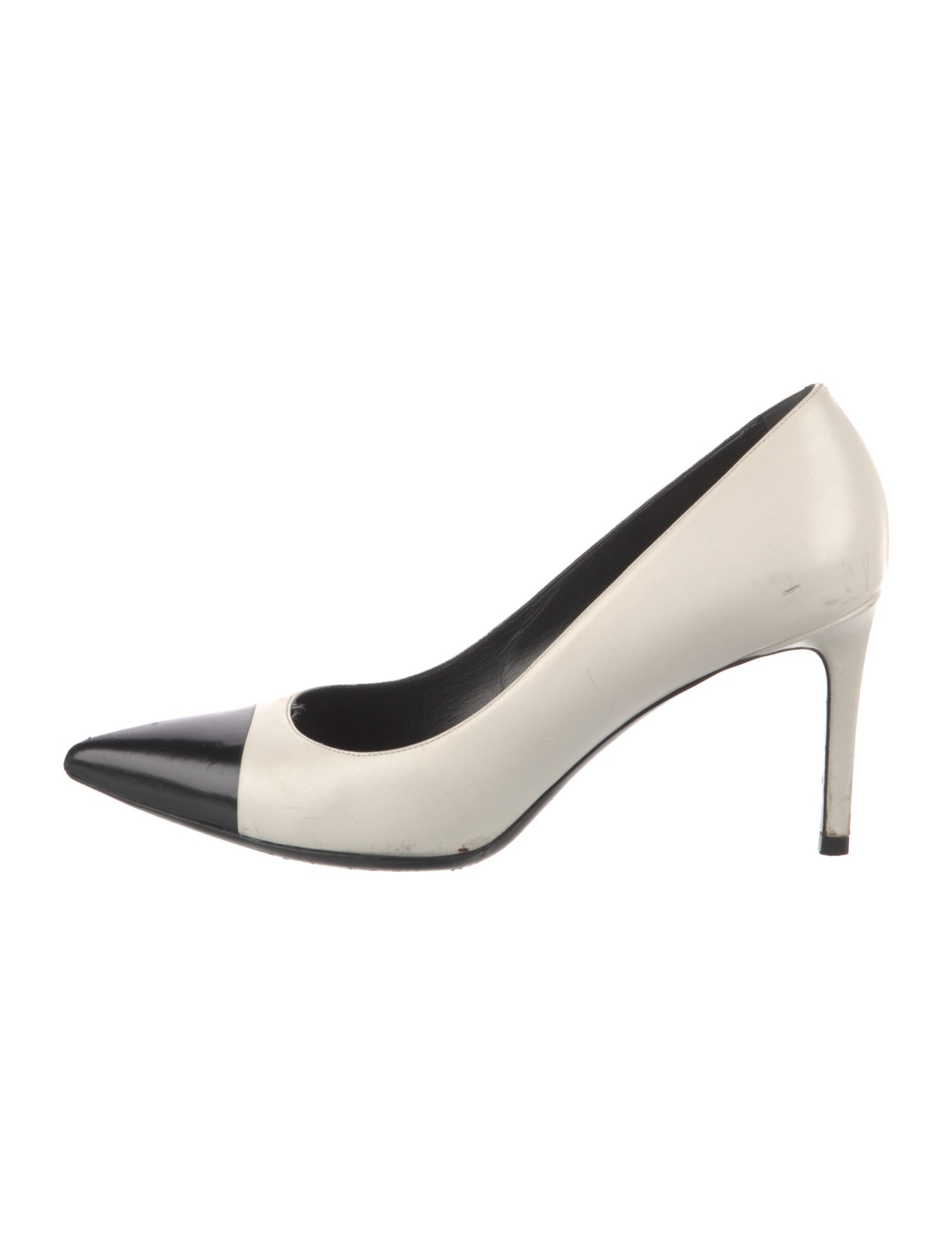 Saint Laurent Leather Colorblock Pattern Pumps