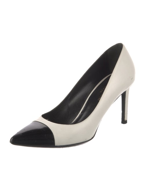Saint Laurent Leather Colorblock Pattern Pumps