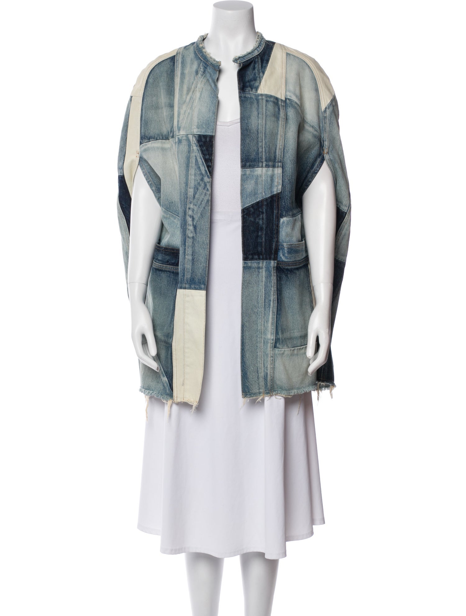 Saint Laurent 2015 Colorblock Pattern Cape