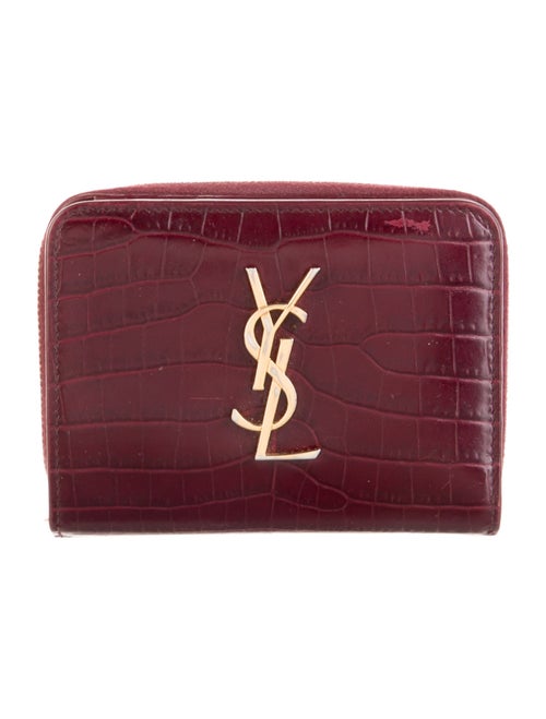 Saint Laurent 2016 Embossed Leather Compact Wallet