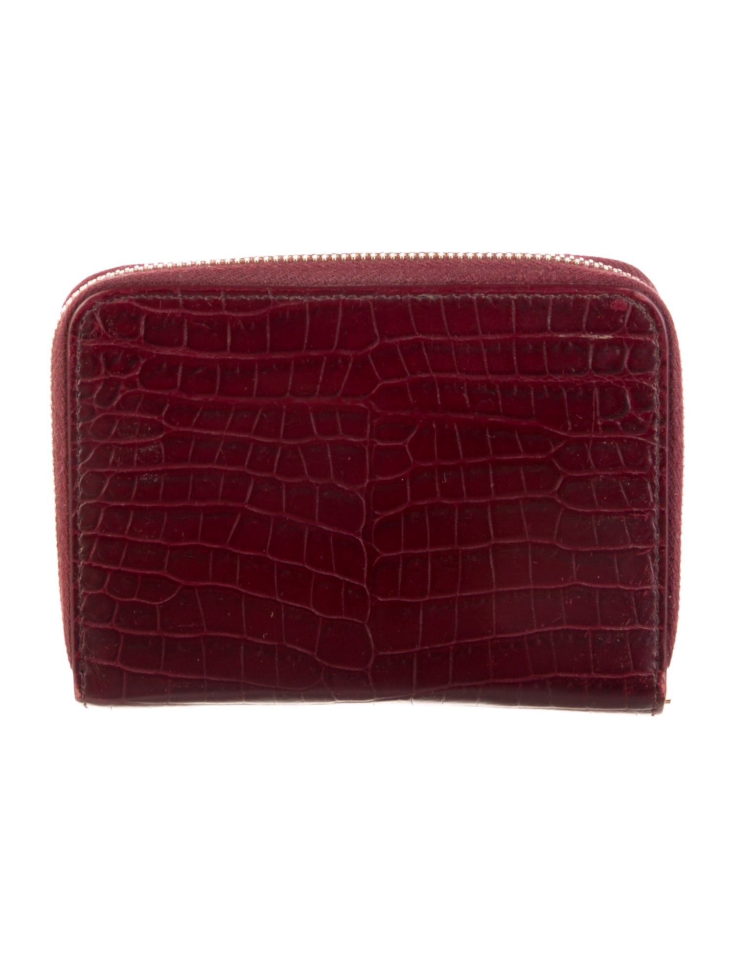 Saint Laurent 2016 Embossed Leather Compact Wallet