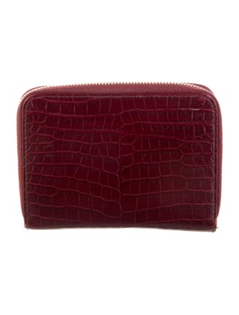 Saint Laurent 2016 Embossed Leather Compact Wallet