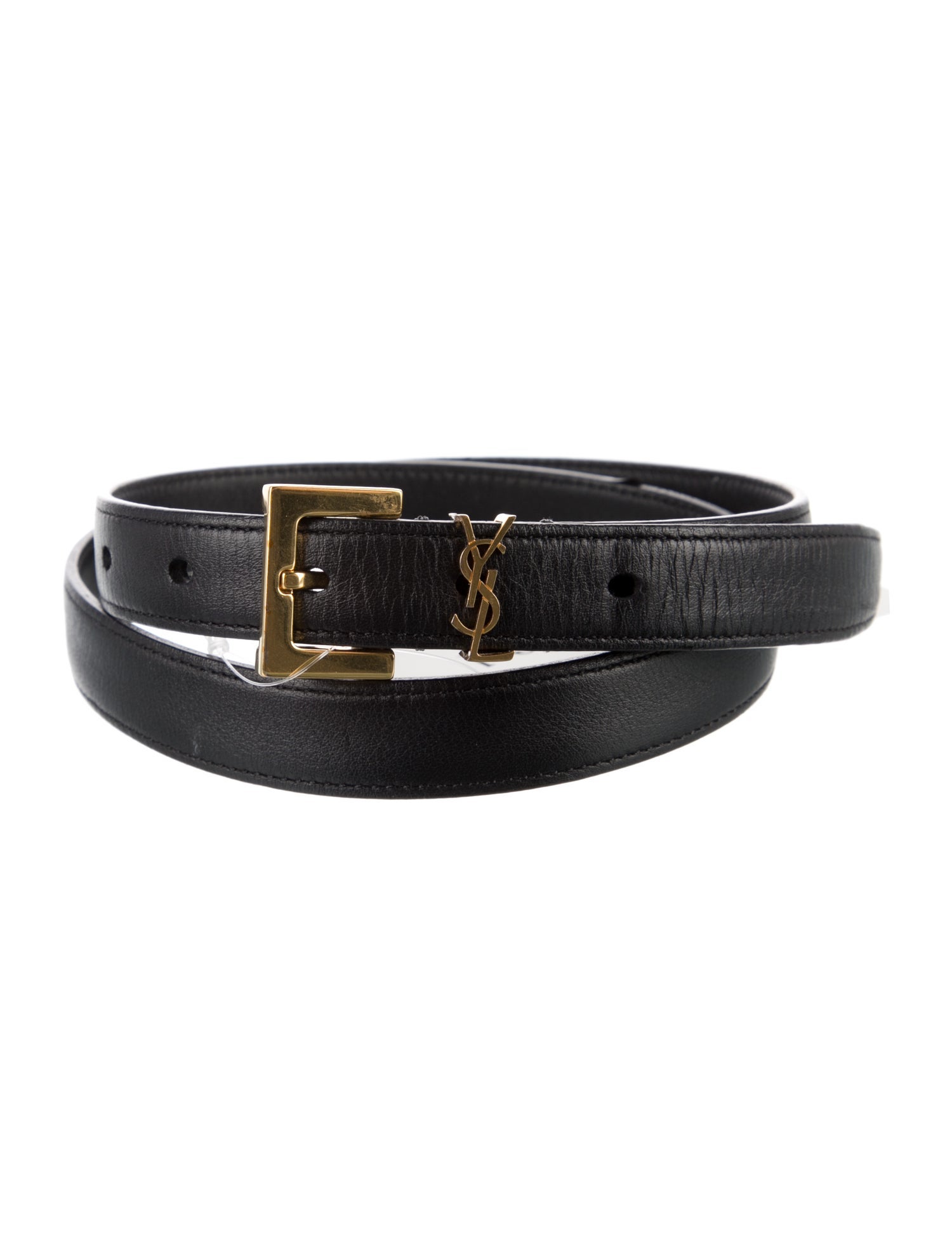 Saint Laurent Cassandre Thin Skinny Belt