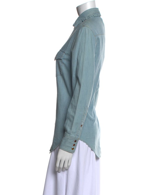 Saint Laurent Long Sleeve Button-Up Top