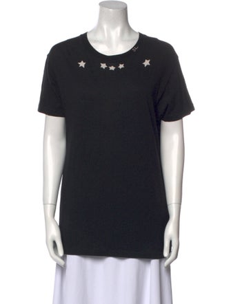 Saint Laurent Scoop Neck Short Sleeve T-Shirt